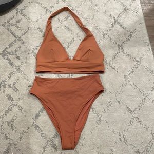 Copper High-Waisted Bikini